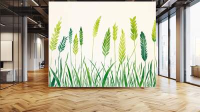 Long reeds pattern poster background Wall mural