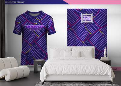 light purple and magenta sublimation jersey design grunge abstract Red geometric lightning stripes sporty background Red white camouflage splash splatter pattern vector Wall mural