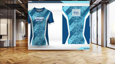 Sports jersey and t-shirt template sports jersey design vector mockup. Sports design for football, racing, gaming jersey. Vector Wall mural