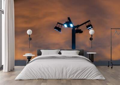 Flood light with cloud Wall mural