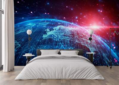 Forecasting future trends in the global market economy, backed by robust data 1 Wall mural