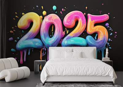 happy new year Wall mural