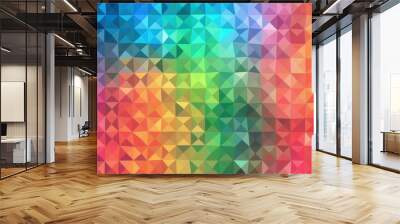 Colorful abstract geometric background with vibrant rainbow shades. Wall mural