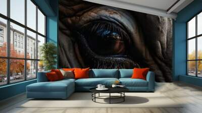 Photo close up of a Rhinoceros’s eyes
 Wall mural