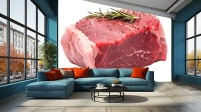 raw meat isolated no background Wall mural