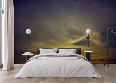 Sunset sky  background. Wall mural