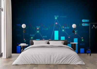 stock market money transfer currency symbol Wall mural