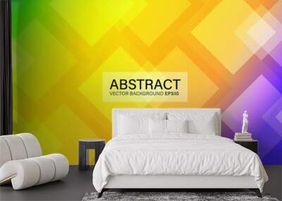 Abstract modern square background. White geometric texture. vector illustration  Wall mural