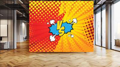 Fight backgrounds comics style design. Vector illustration. Wall mural