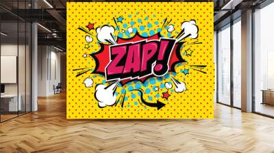 Zap! Comic Speech Bubble, Cartoon. art and illustration vector file. Wall mural