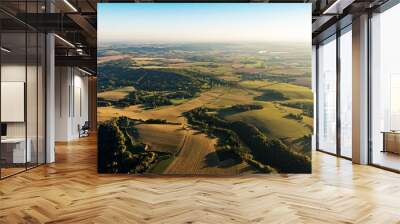 Beautifu czech autumn landscape on aerial photography. Wall mural