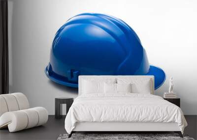 blue hardhat Wall mural