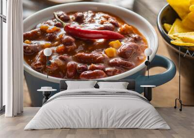 chili con carne. mexican food with beans. Wall mural