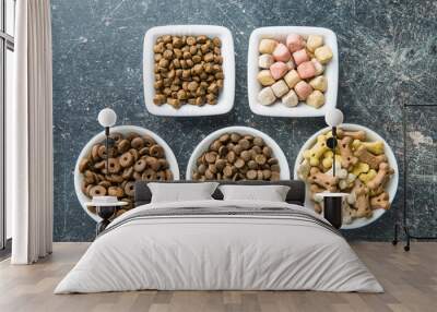 Different dog foods. Wall mural