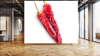 Two dried chili peppers. Wall mural