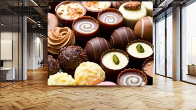 variety chocolate pralines Wall mural