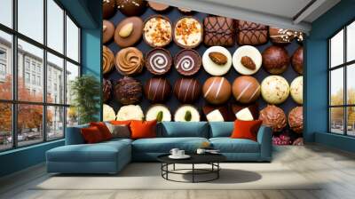 variety chocolate pralines Wall mural