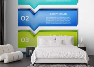 Modern  infographics options banner. Vector illustration. can be used for workflow layout, diagram, number options, web design. Wall mural