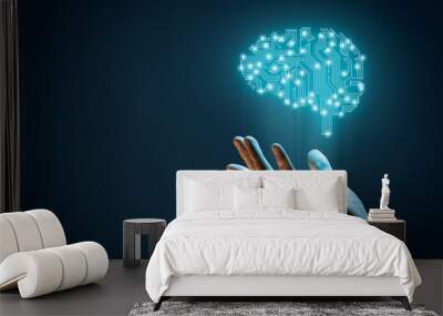 Artificial intelligence concept Wall mural