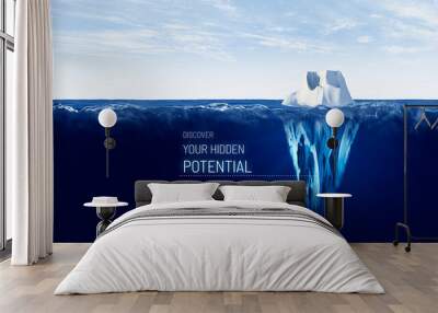 Discover your hidden potential concept with iceberg Wall mural