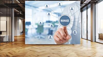 Manage management Wall mural