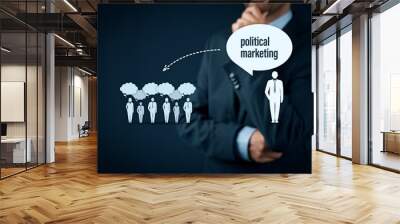 Political marketing impact and populism threat concept Wall mural