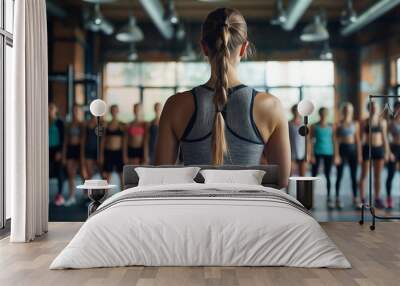 a fit young woman trainer Wall mural