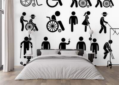 icon symbol athlete  sport disability,  Wall mural