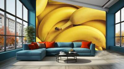 Pile of bananas seamless pattern wallpaper, image generative ai Wall mural