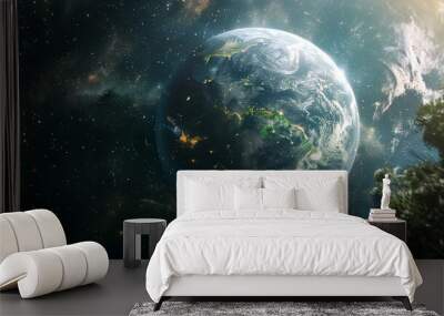 earth in space Wall mural