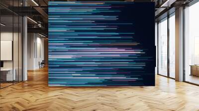 Abstract radial lines geometric background. Data flow. Optical fiber. Explosion star. Motion effect. Wall mural