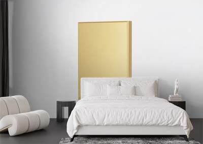 Golden metal 3d icon object isolated in white background. 3d rendering - illustration. Wall mural