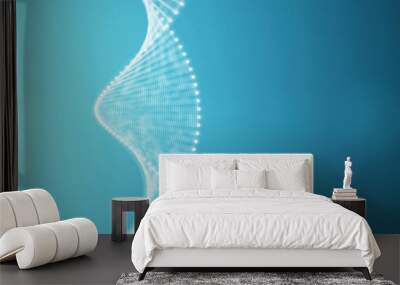 Particulate 3D rendered DNA Wall mural