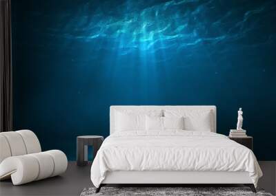 Underwater scene with light Wall mural