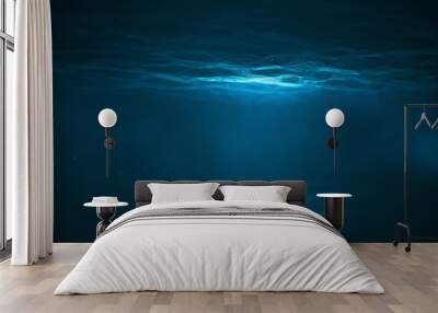 Underwater scene with light Wall mural