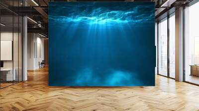 Underwater scene with light Wall mural