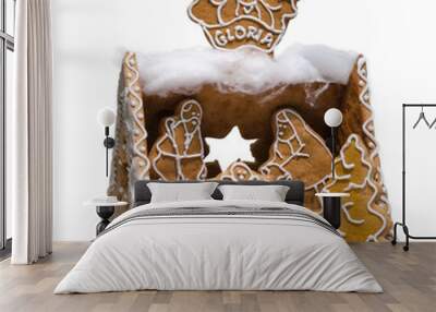 Gingerbread Holy Family Wall mural