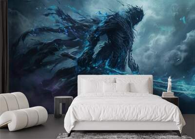 A sword wraith warrior twisted by dark magic Wall mural