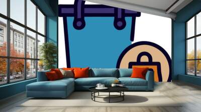 shopping icon Wall mural