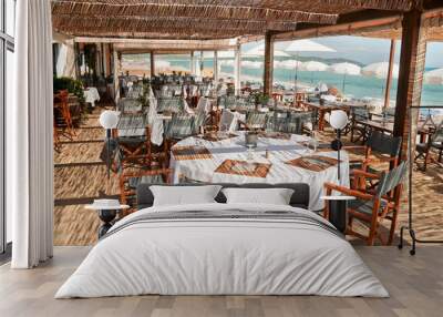 Beach Restaurant in the South of France 2 Wall mural