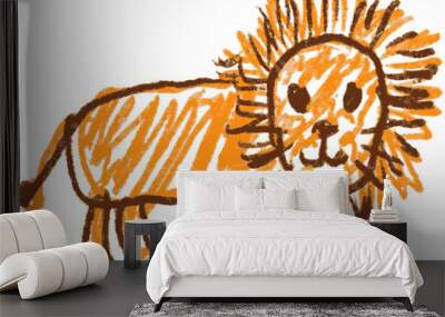 African animals drawn by children Wall mural