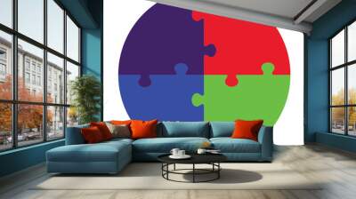 Four Part Puzzle Graphic Wall mural