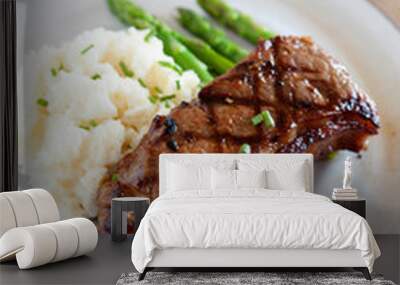 Grilled Steak and Mashed Potatoes Wall mural