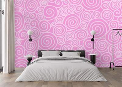 Pink Swirl Background Wall mural