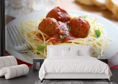 Spaghetti and Meatballs Wall mural