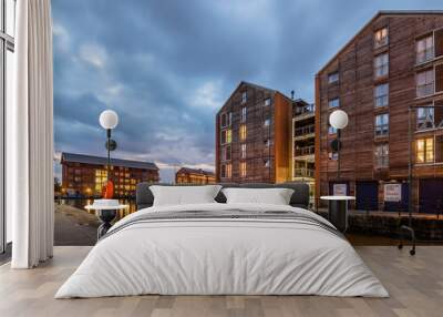 Gloucester Docks at dusk Wall mural