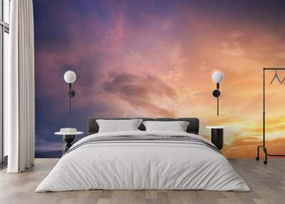 Beautiful sky with cloud sunset Wall mural