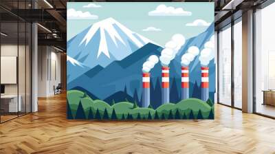 Carbon sequestration is the process of capturing and storing atmospheric carbon dioxide to mitigate climate change Wall mural