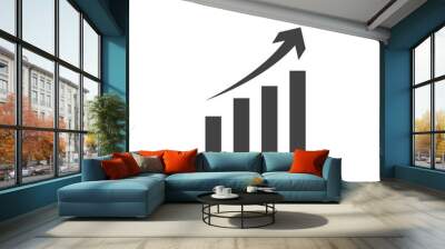 Graph chart icon Wall mural