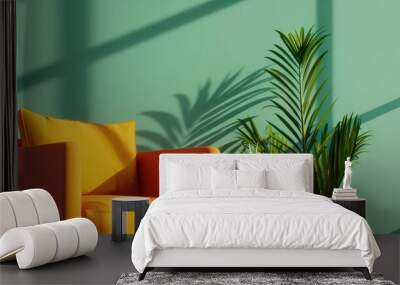 Retro chic interior nostalgic decor concept Wall mural